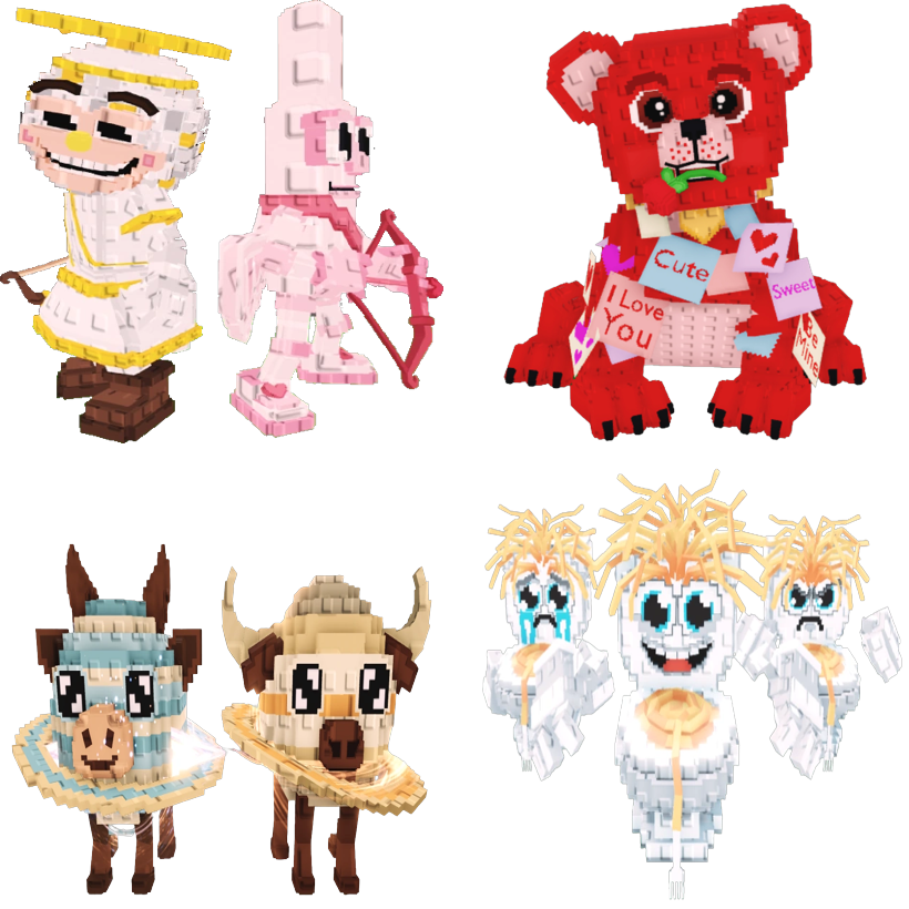 📦 BUNDLE 🧠 Los Cupids  + Love Love Bear + Los Planitos + Los Spaghettis 🌪 - FAST DELIVERY ⚡ - Steal a Brainrot