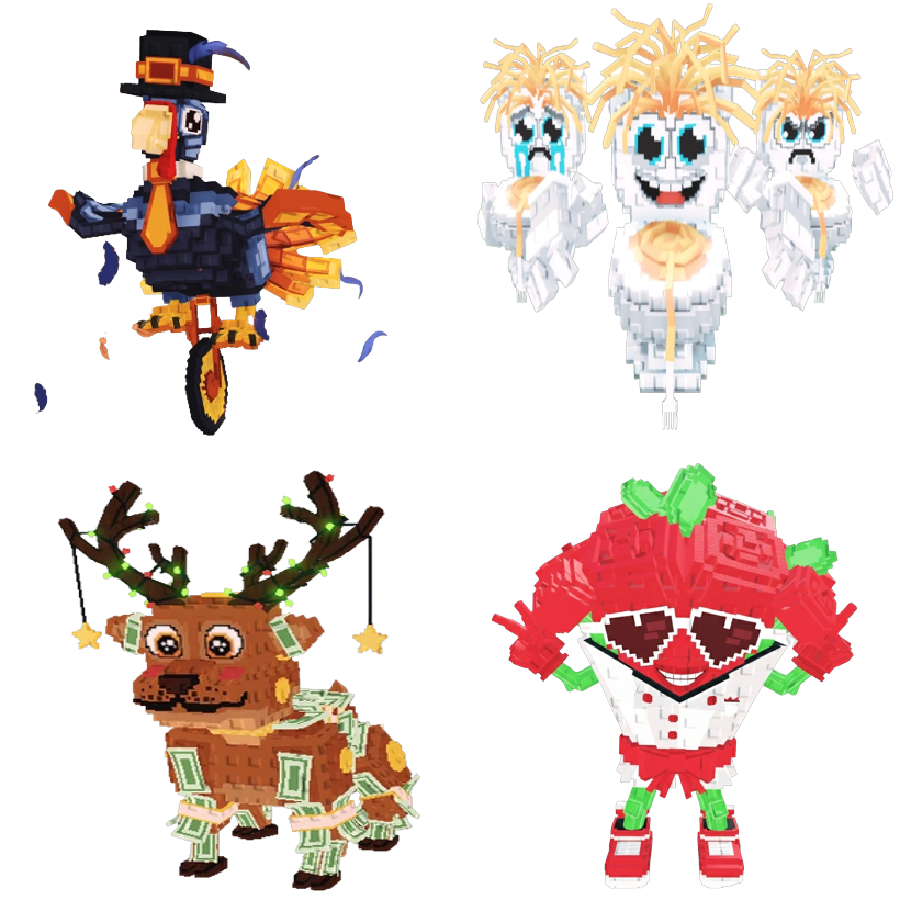 📦 BUNDLE 🎯 Gobblino Uniciclino + Los Spaghettis + Money Money Reindeer + Lovin Rose 🌪 - FAST DELIVERY ⚡ - Steal a Brainrot