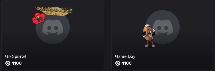 Any Gametime Avatar Decorations 4.99$