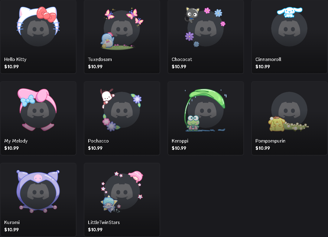 Any Hello Kitty & Friends Avatar 8.99