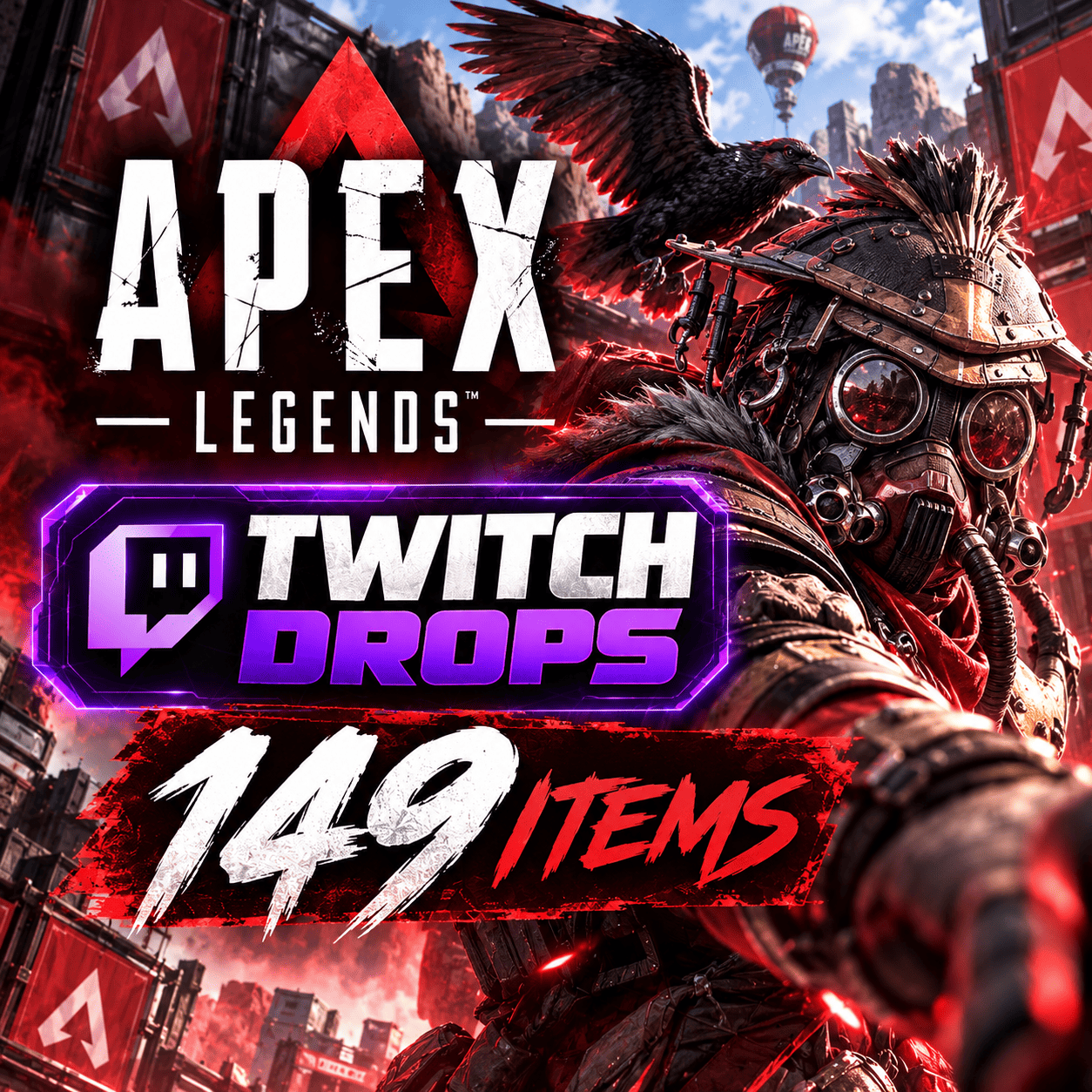 149 ITEMS | Skins + Weapon Skins + Holosprays + Charms | Apex Legends Twitch Drops