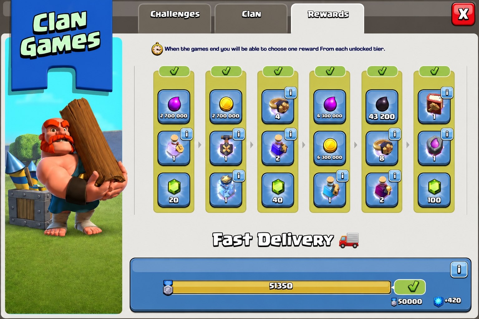 ๐ฅ CLAN GAMES BOOST โก 50K POINTS FAST COMPLETION ASAP ๐ฐ LOW PRICES ๐ฎ ORDER NOW ๐ฅ FAST DELIVERY ๐