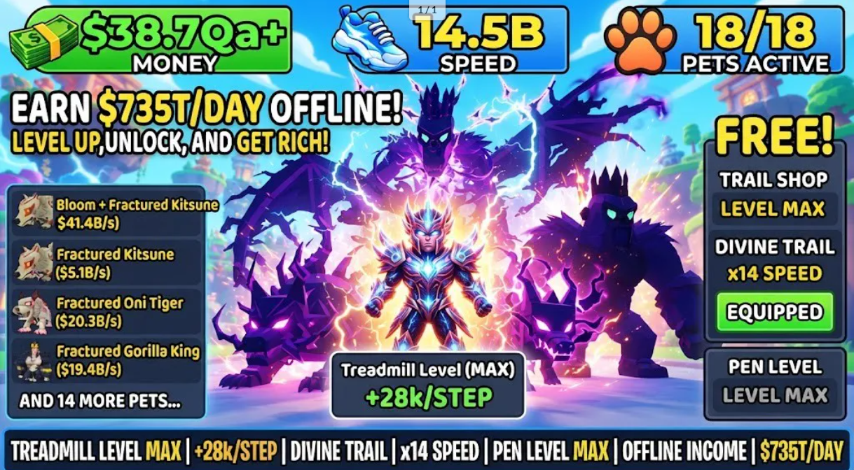 OP ACCOUNT ALL FRACTURED PETS | Bloom + Frac Kitsune 41.1B | Frac Kitsune 5.1B| Frac Oni Tiger 20.3B | Frac Gorilla King 19.4B| $735T/DAY| SPEED 14.6B | ALL MAX