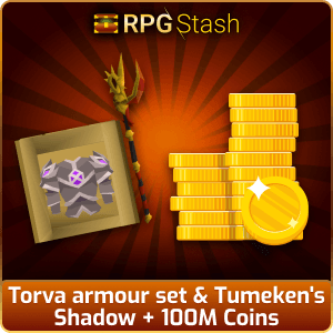 Torva armour set & Tumeken's Shadow + 100M Coins [💯1500+ High TLv Acc Trade⚖️] [OSRS] 🏆121K+Feedback Seller✔️