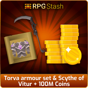Torva armour set & Scythe of Vitur + 100M Coins [💯1500+ High TLv Acc Trade⚖️] [OSRS] 🏆121K+Feedback Seller✔️