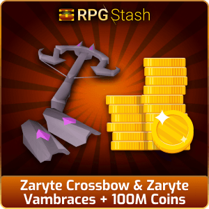 Zaryte Crossbow & Zaryte Vambraces + 100M Coins [💯1500+ High TLv Acc Trade⚖️] [OSRS] 🏆121K+Feedback Seller✔️