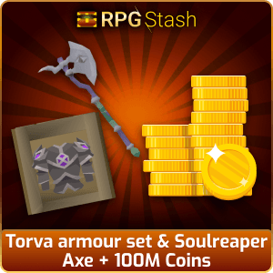 Torva armour set & Soulreaper Axe + 100M Coins [💯1500+ High TLv Acc Trade⚖️] [OSRS] 🏆121K+Feedback Seller✔️
