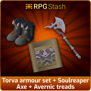 Torva armour set + Soulreaper Axe + Avernic treads [💯1500+ High TLv Acc Trade⚖️] [OSRS] 🏆121K+Feedback Seller✔️