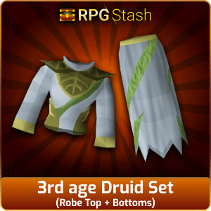 3rd age Druid Set (Robe Top + Bottoms) [💯1500+ High TLv Acc Trade⚖️] [OSRS] 🏆121K+Feedback Seller✔️