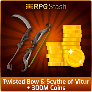 Twisted Bow & Scythe of Vitur + 300M Coins [💯1500+ High TLv Acc Trade⚖️] [OSRS] 🏆121K+Feedback Seller✔️