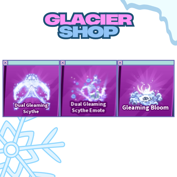 Dual Gleaming Scythe + Explosion + Emote ( Limited Set )