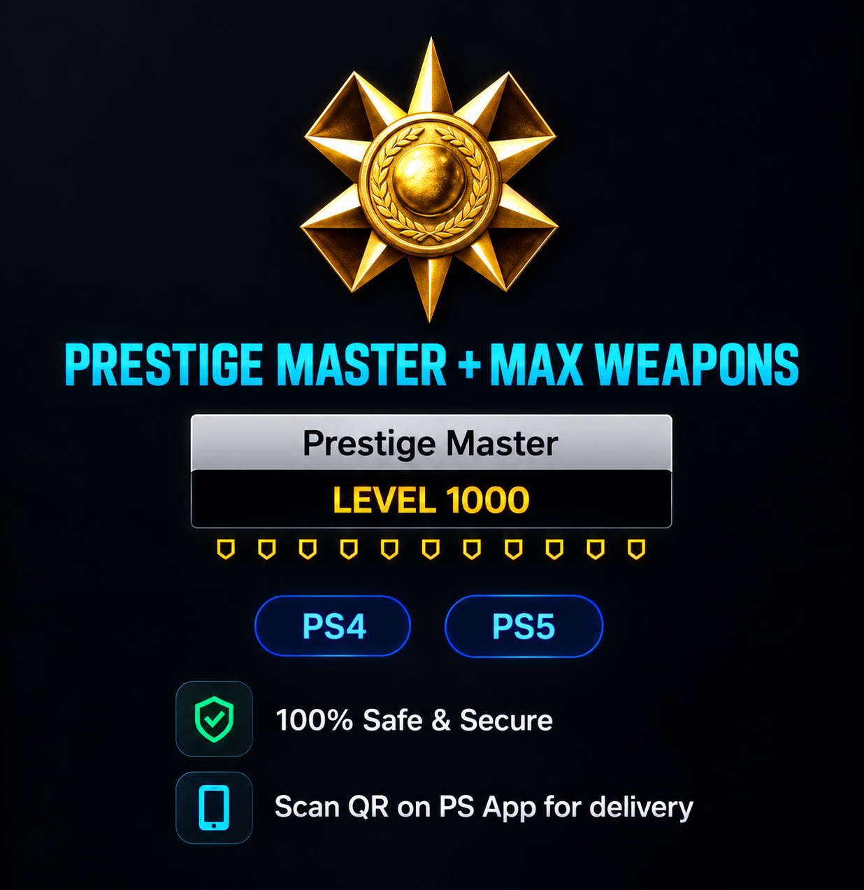 BO3 BLACK OPS 3 - LEVEL 1000 + MAX WEAPONS ZOMBIES