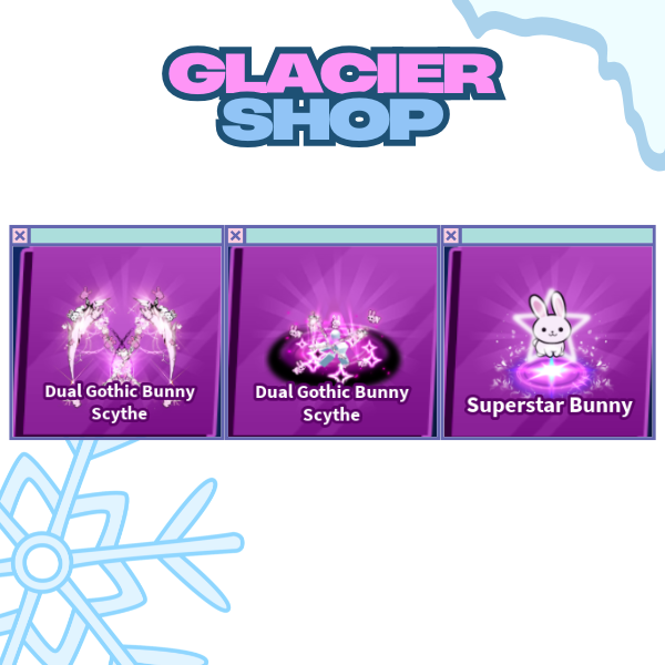 Dual Gothic Bunny Scythe + Explosion + Emote ( Limited Set )