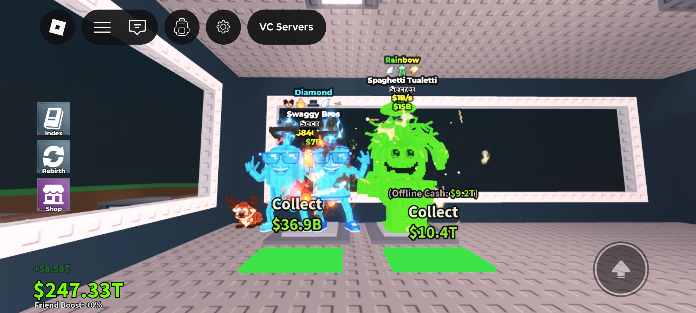🌈 RAINBOW SPAGHETTI TUALETTI 1B/s + 💎 Diamond Swaggy Bros 840M/s