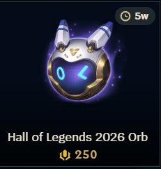 ⚡️ 25 X Hall of Legends 2026 Orb ⚡️ legal RP ~ Gifting Service | EUNE |Check Description 🔰