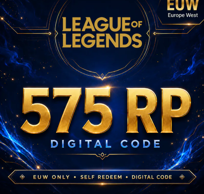 🔥 League of Legends LoL EUW 575 RP Code/Key | Europe West Riot Points | PC