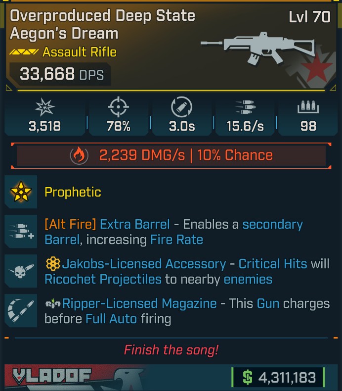 ⭐[GOD ROLL] L70 AEGON'S DREAM (FIRE) - SEE IMAGE FOR STATS⭐