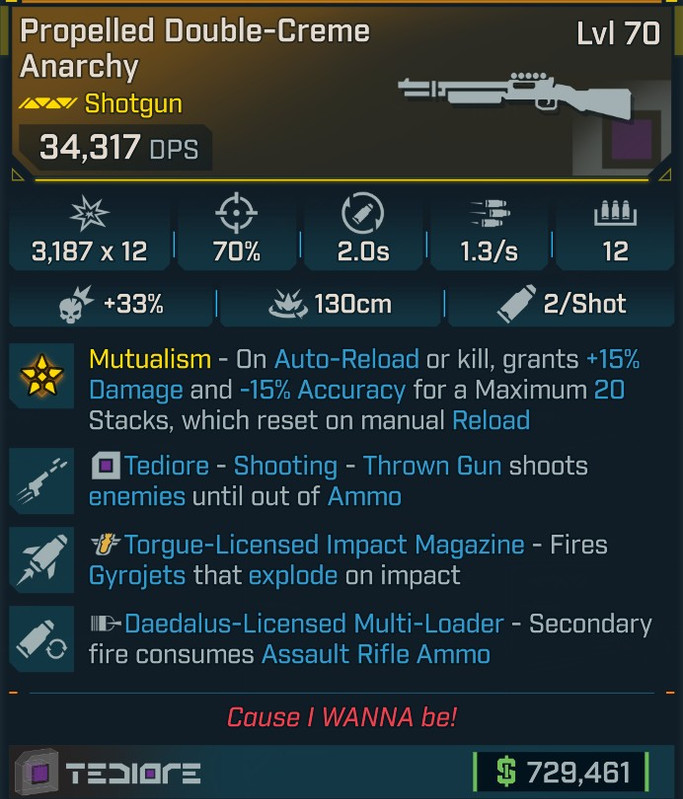 ⭐[GOD ROLL] L70 ANARCHY - SEE IMAGE FOR STATS⭐