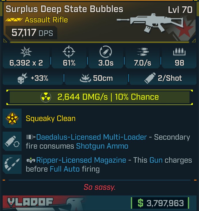 ⭐[GOD ROLL] L70 BUBBLES (RADIATION) - SEE IMAGE FOR STATS⭐