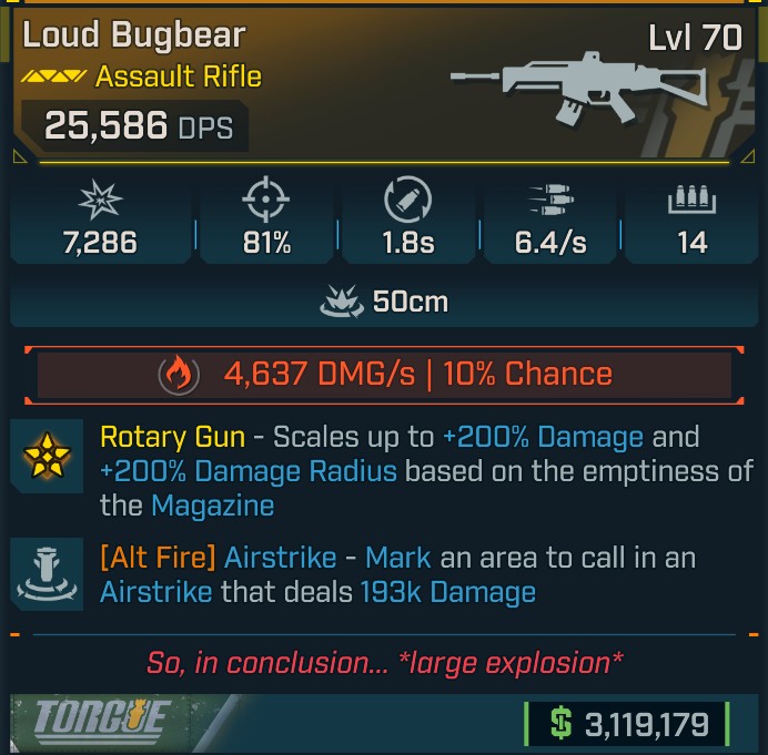 ⭐[GOD ROLL] L70 BUGBEAR (FIRE) - SEE IMAGE FOR STATS⭐