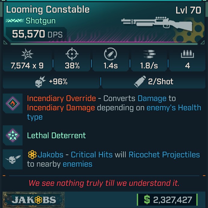 ⭐[GOD ROLL] L70 CONSTABLE (FIRE CONVERT) - SEE IMAGE FOR STATS⭐