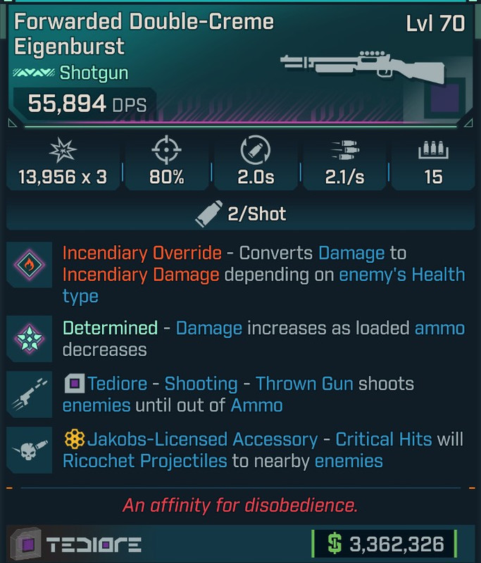 ⭐[GOD ROLL] L70 EIGENBURST (FIRE CONVERT) - SEE IMAGE FOR STATS⭐