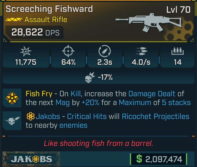 ⭐[GOD ROLL] L70 FISHWARD - SEE IMAGE FOR STATS⭐
