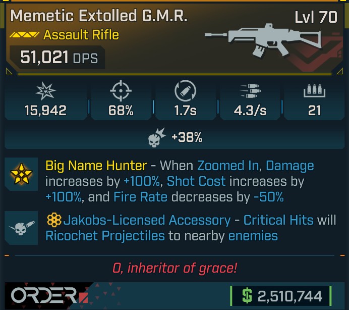⭐[GOD ROLL] L70 G.M.R. - SEE IMAGE FOR STATS⭐