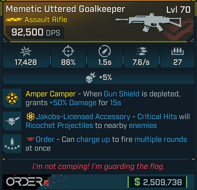 ⭐[GOD ROLL] L70 GOALKEEPER - SEE IMAGE FOR STATS⭐