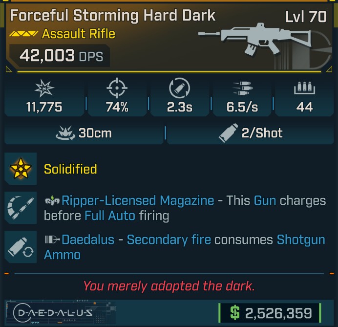 ⭐[GOD ROLL] L70 HARD DARK - SEE IMAGE FOR STATS⭐