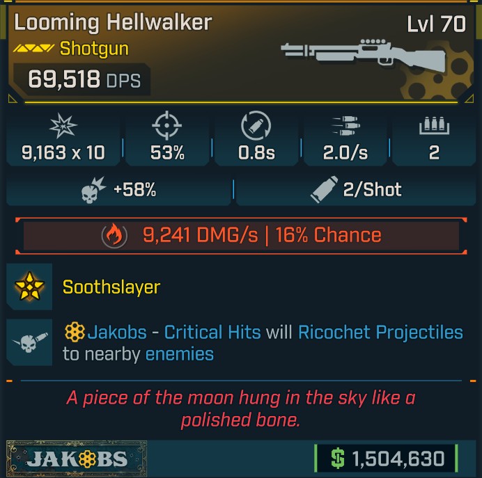 ⭐[GOD ROLL] L70 HELLWALKER (FIRE) - SEE IMAGE FOR STATS⭐