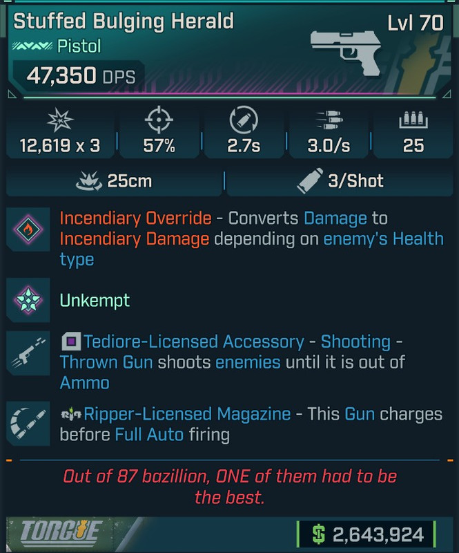 ⭐[GOD ROLL] L70 HERALD (FIRE CONVERT) - SEE IMAGE FOR STATS⭐