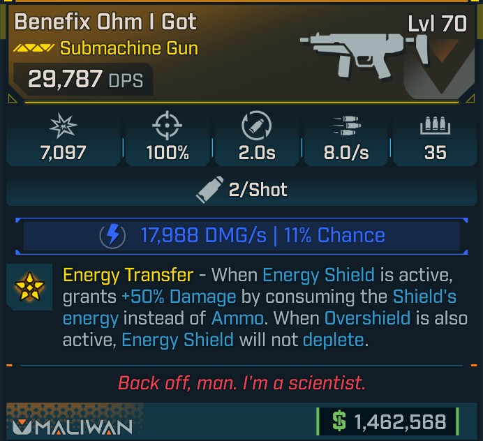 ⭐[GOD ROLL] L70 OHM I GOT (SHOCK) - SEE IMAGE FOR STATS⭐