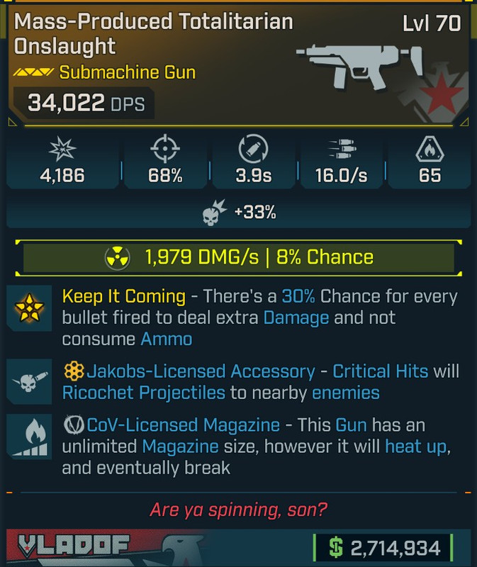 ⭐[GOD ROLL] L70 ONSLAUGHT (RADIATION) - SEE IMAGE FOR STATS⭐