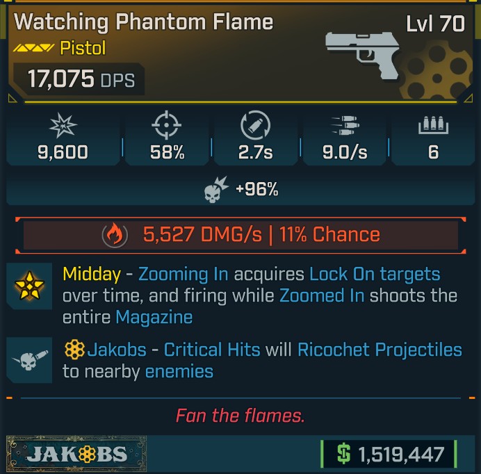 ⭐[GOD ROLL] L70 PHANTOM FLAME (FIRE) - SEE IMAGE FOR STATS⭐