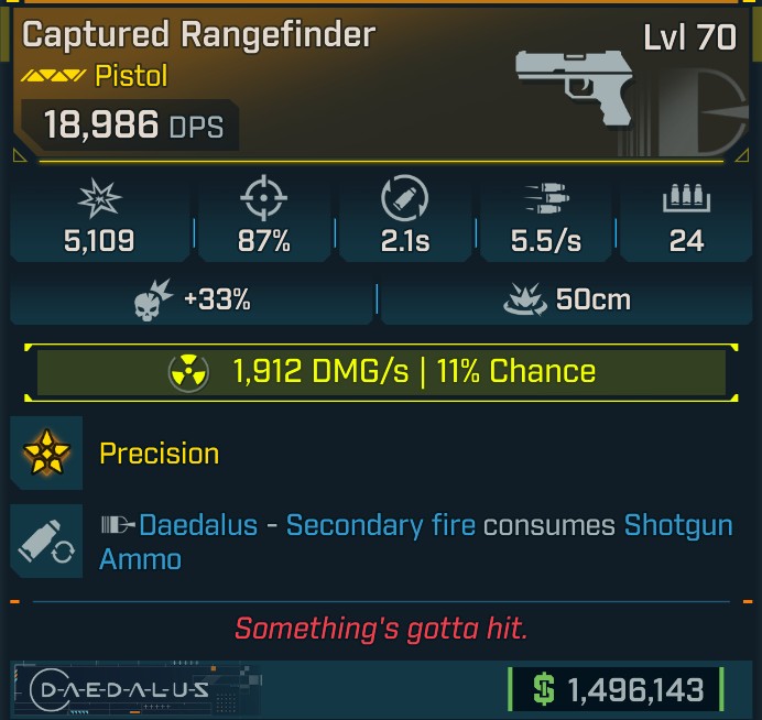 ⭐[GOD ROLL] L70 RANGEFINDER (RADIATION) - SEE IMAGE FOR STATS⭐