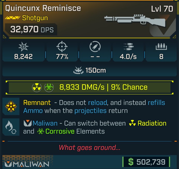 ⭐[GOD ROLL] L70 REMINISCE (RADIATION/CORROSIVE) - SEE IMAGE FOR STATS⭐