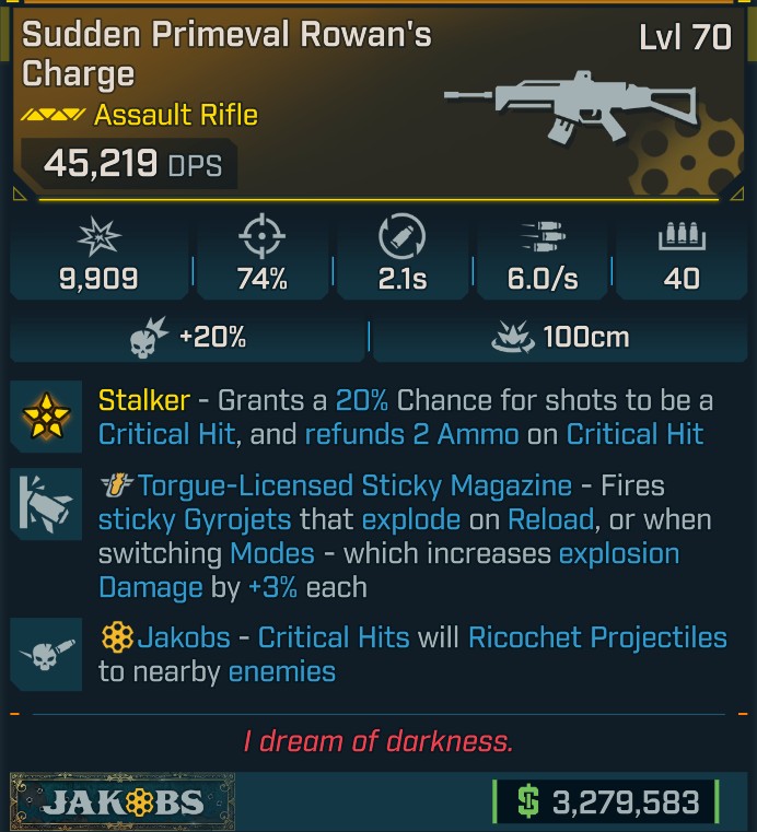 ⭐[GOD ROLL] L70 ROWAN'S CHARGE - SEE IMAGE FOR STATS⭐