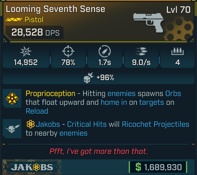 ⭐[GOD ROLL] L70 SEVENTH SENSE - SEE IMAGE FOR STATS⭐