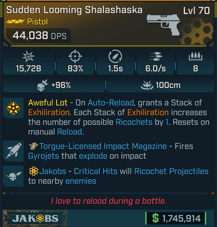 ⭐[GOD ROLL] L70 SHALASHASKA - SEE IMAGE FOR STATS⭐