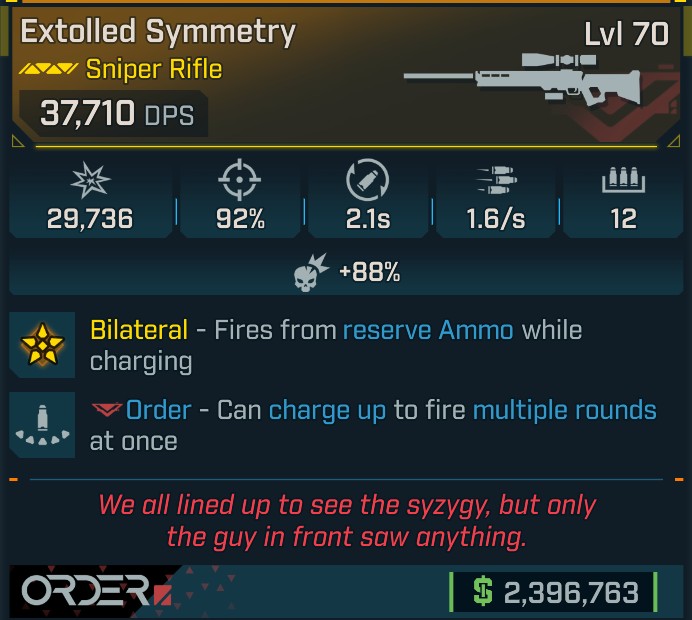 ⭐[GOD ROLL] L70 SYMMETRY - SEE IMAGE FOR STATS⭐