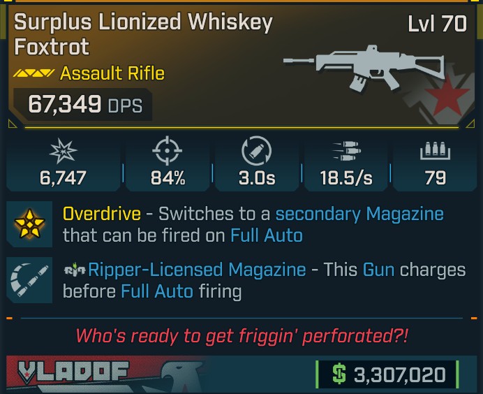 ⭐[GOD ROLL] L70 WHISKEY FOXTROT - SEE IMAGE FOR STATS⭐