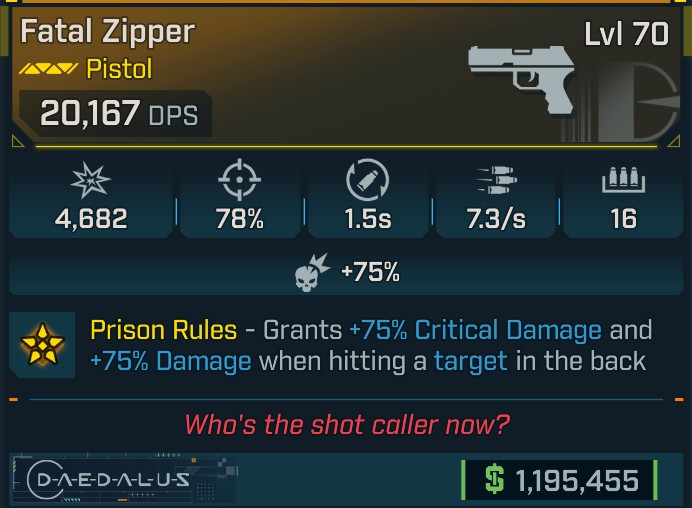 ⭐[GOD ROLL] L70 ZIPPER - SEE IMAGE FOR STATS⭐