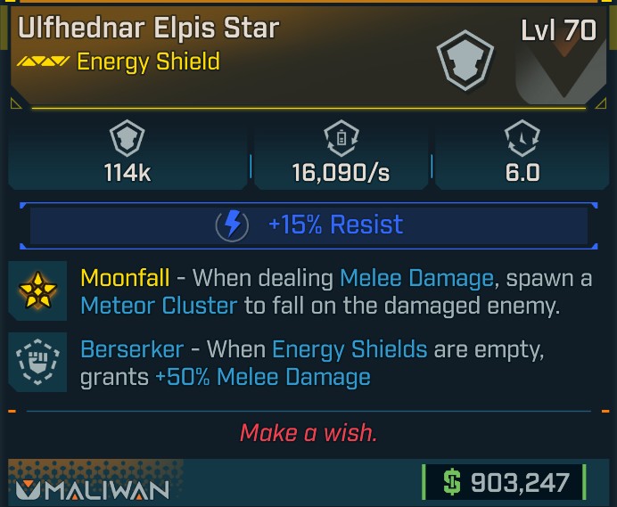⭐[META ROLL] L70 ELPIS STAR (SHOCK) - BERSERKER - SEE IMAGE FOR STATS⭐