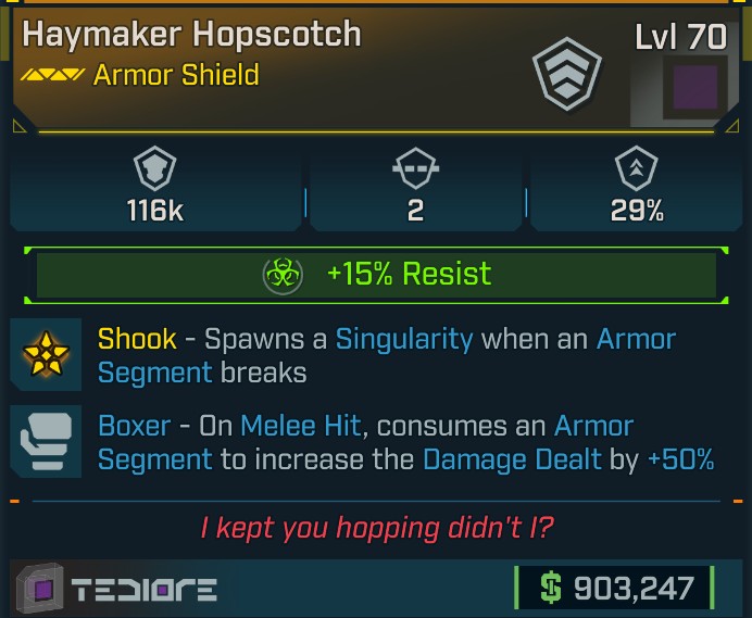 ⭐[META ROLL] L70 HOPSCOTCH (CORROSIVE) - BOXER - SEE IMAGE FOR STATS⭐