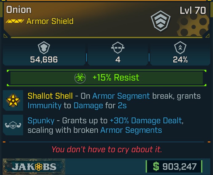 ⭐[META ROLL] L70 ONION (CORROSIVE) - SPUNKY - SEE IMAGE FOR STATS⭐