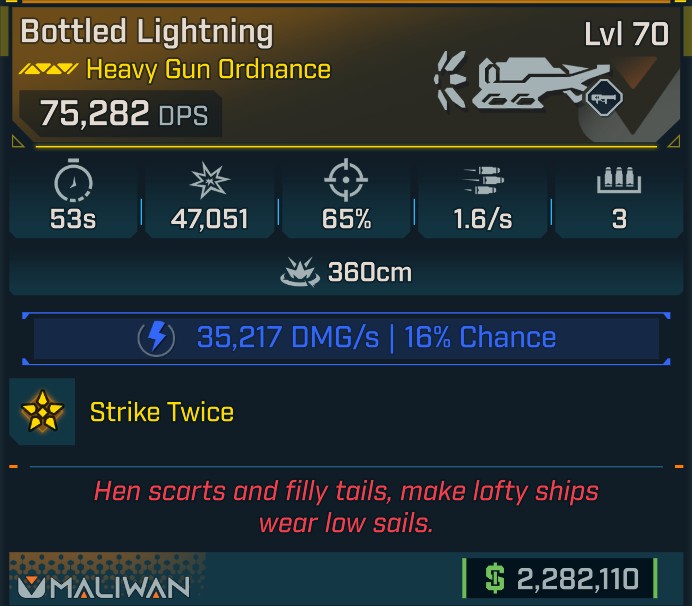 ⭐[META ROLL] L70 BOTTLED LIGHTNING (SHOCK) - SEE IMAGE FOR STATS⭐