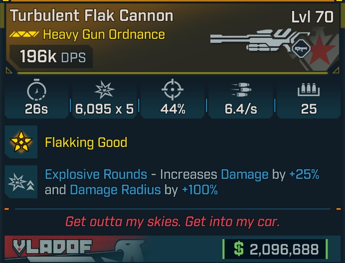 ⭐[META ROLL] L70 FLAK CANNON - SEE IMAGE FOR STATS⭐