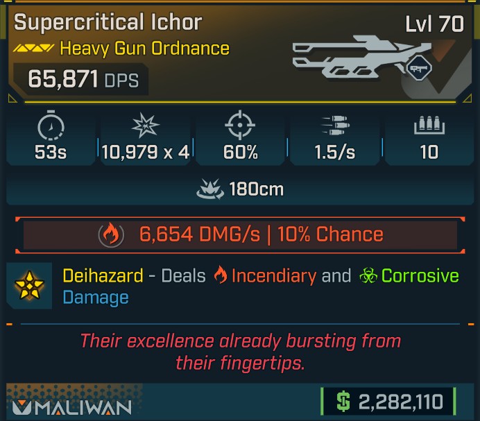 ⭐[META ROLL] L70 ICHOR (FIRE) - SEE IMAGE FOR STATS⭐