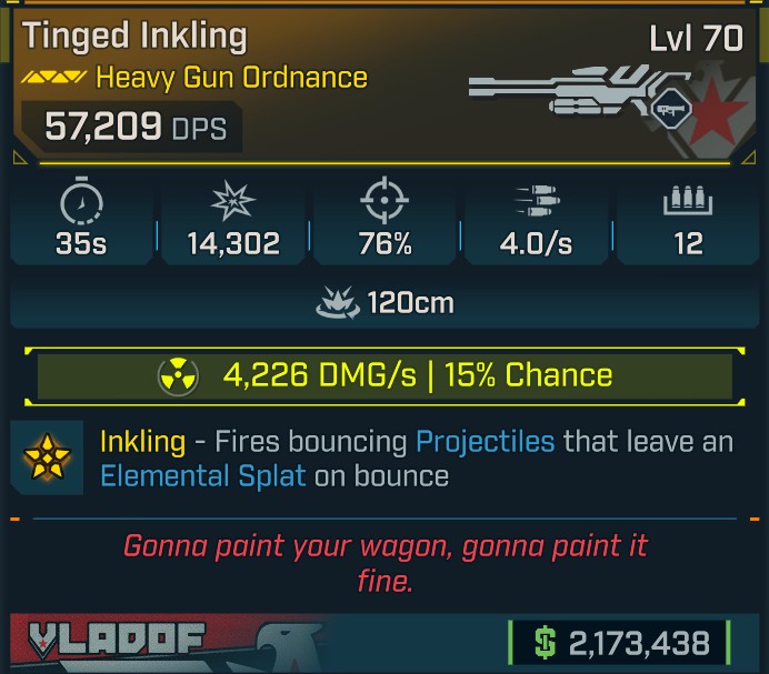 ⭐[META ROLL] L70 INKLING (RADIATION) - SEE IMAGE FOR STATS⭐